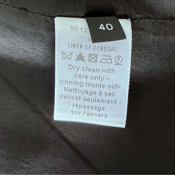 JOSEPH Womens Blue Metallic Tweed Silk Blend Blazer Fringe Size 40 EU. US M. - Picture 9 of 9